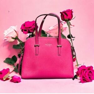 Rare !!! Kate Spade Maise Fucsia Crossbody  Satchel Bag